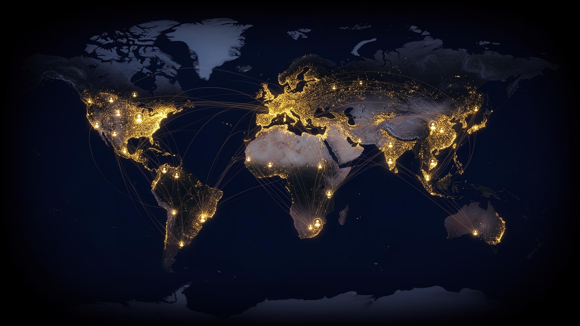 World map showing countries where the LOVE Coin community is active